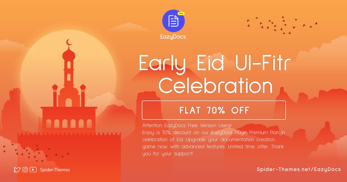 spider_themes's tweet image. Don&apos;t miss out on this limited-time offer - apply the coupon code &apos;&apos;SUPERLTD&apos;&apos; and upgrade to EazyDocs Premium now! 🎁

lnkd.in/gSWi_78B

#eazydocs #documentation #wordpressplugin #wordpress #offer #deals #eid #sale
