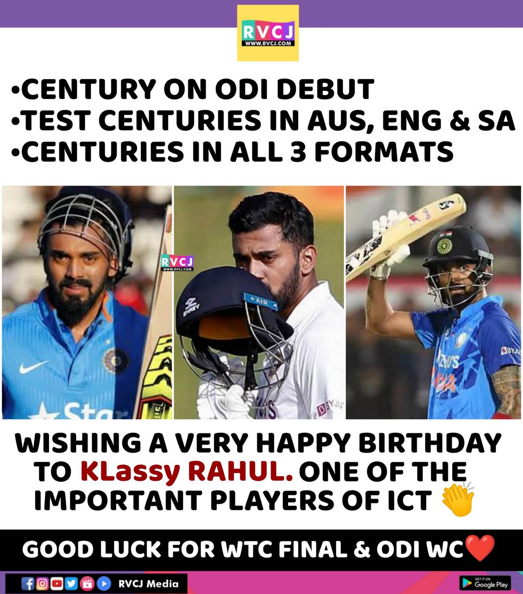 RVCJ_FB's tweet photo. Happy Birthday KL Rahul!💖 https://t.co/hwYaNSxZ9h
