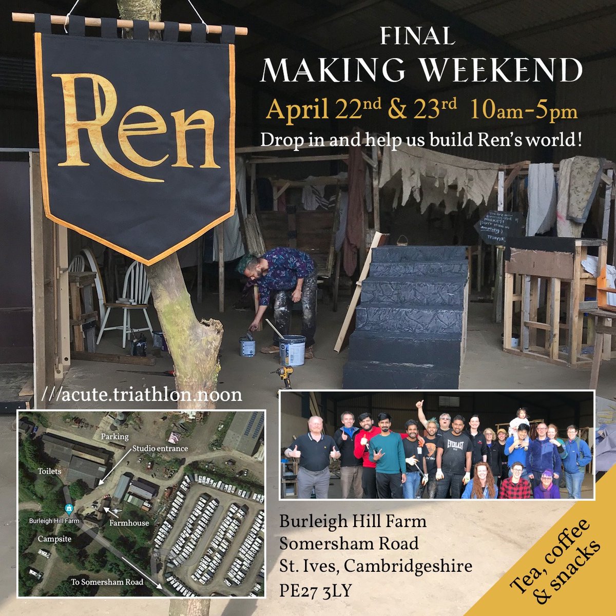 rentheseries's tweet image. Last chance to get involved! Step on set, meet the crew &amp;amp; help us build Ren’s world!

22nd &amp;amp; 23rd April 10-5pm. SEE YOU THERE!

#props #setbuild #BehindTheScenes #MeetTheTeam