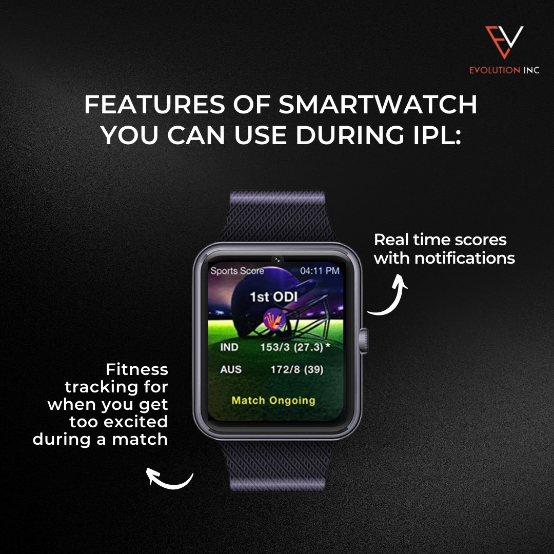 evolutioninc_'s tweet photo. We know that the IPL fever is on! So, why not take the advantage of your smartwatch?

#smartwatch #ipl2023 #smartgadgets https://t.co/LoKmAmKhK8