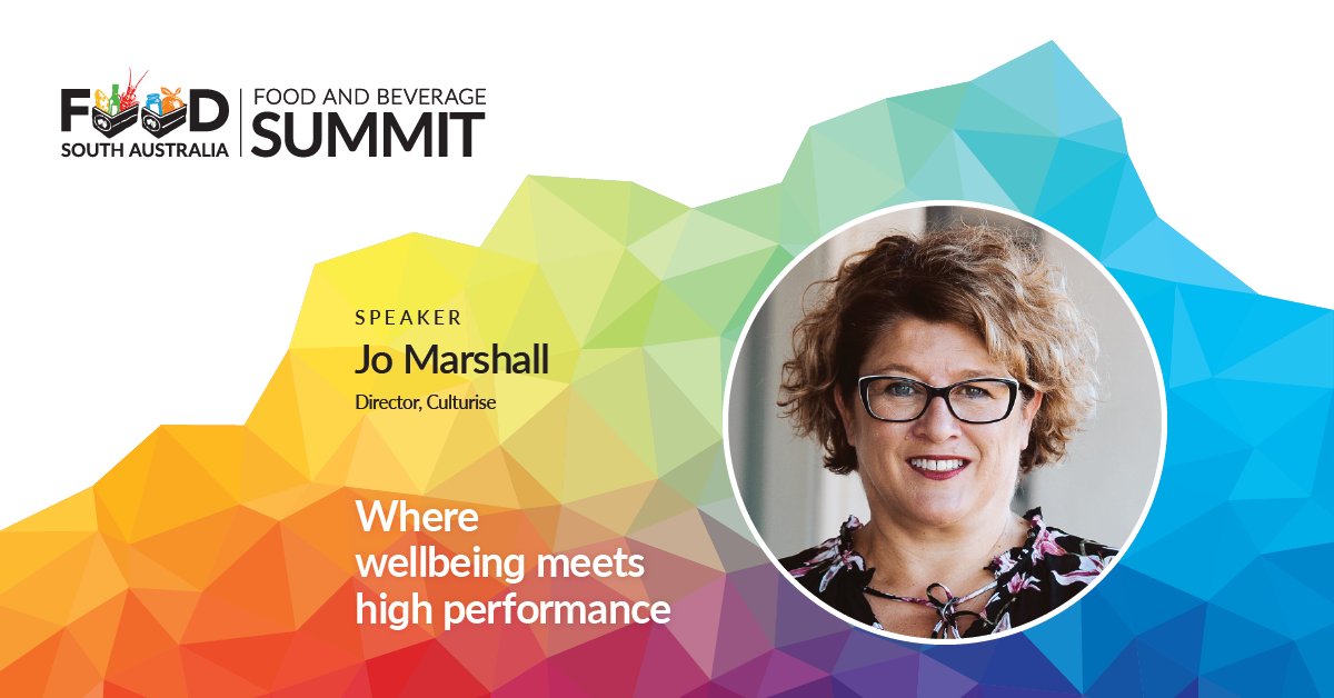 Food &amp; Beverage Summit Speaker Spotlight 🔦 Jo Marshall, Director at Culturise. 
Jo will provide practical wellness tools that you can use as soon as you return to your workplace, whether you lead a team or are a business of one. Tickets &amp; Program here 👉 foodsa.link/42vVcH9
