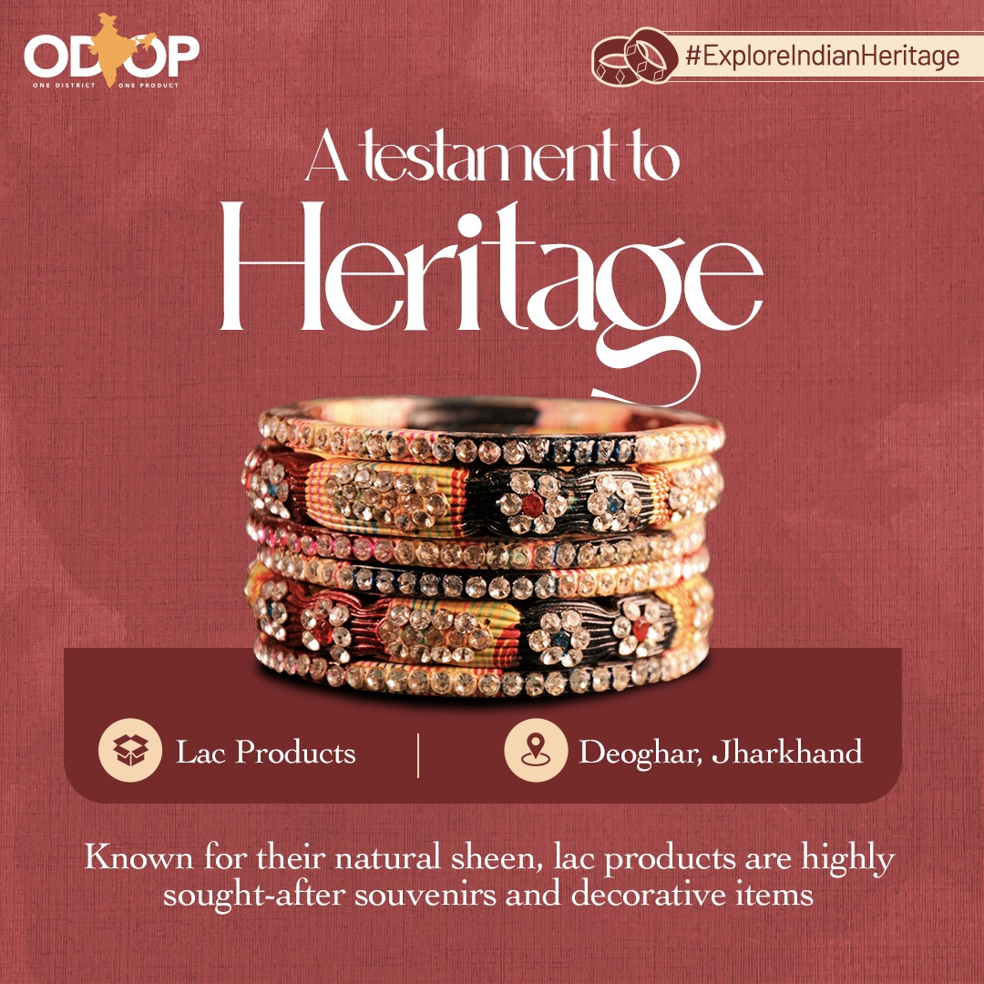 #ExploreIndianHeritage

#LacProducts come in various forms, including bangles, bowls & figurines and have unique designs & intricate patterns.
 
#WorldHeritageDay #WorldHeritageDay2023 #IndianHeritage #Heritage #Deoghar #Jharkhand @incredibleindia