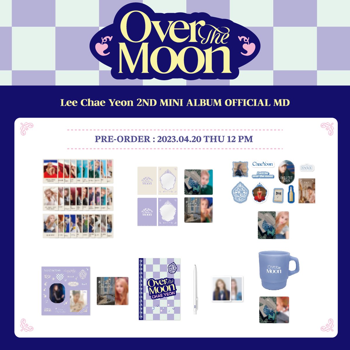 WMstore_MD's tweet photo. LEE CHAE YEON [Over The Moon] OFFICIAL MD OPEN

📅 ONLINE PRE ORDER : 2023. 04. 20 (THU) 12:00 PM (KST) ~ 재고 소진시

🔗PLACE OF SALE : https://t.co/UcHqhgxO7K

#이채연 #LEECHAEYEON #OverTheMoon #WMstore https://t.co/XxxbkDJje9