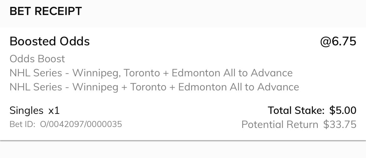 VIPsmInc's tweet photo. 🏒 Made a few #NHLPlayoffs bets on @PlayNowSports @BCLC. Wish me luck. 🍀 💵 
#sportsbets #SportsGambling #UFFS https://t.co/YFOTektwQZ