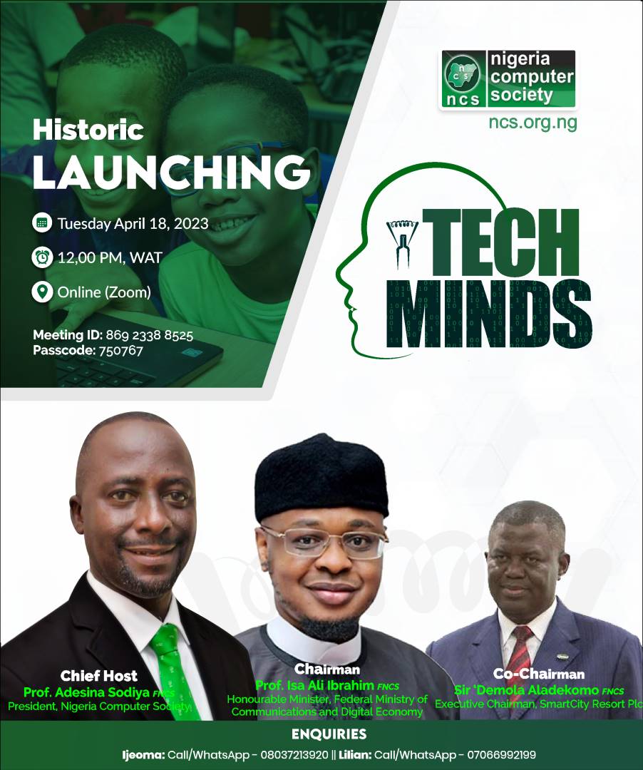 NigeriaComputer's tweet image. 🚀 Exciting news! Today marks the historic launch of Tech-Minds, the innovative new skills development program from NCS. 🎉
12:00PM
#TechMind #NCSTechMind #KidsCoding #STEMeducationforkids #YoungTechProdigies #FutureLeaders #TechSkillsForKids