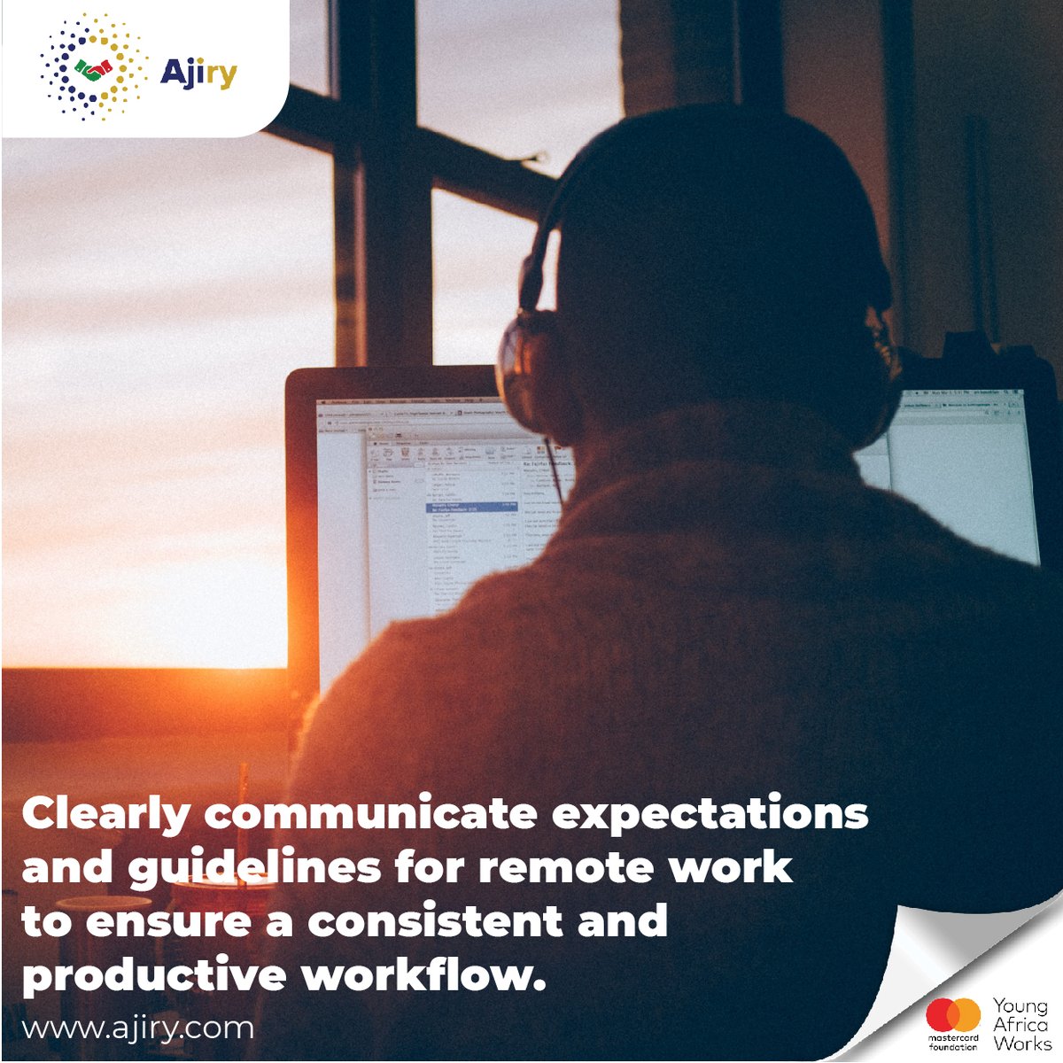 AjiryKenya's tweet photo. Clearly communicate expectations and guidelines for remote work to ensure a consistent and productive workflow.

#AjiryKe #JoinAjiry #FutureOfWork #DigitalWorklife https://t.co/6ILI8WG8me