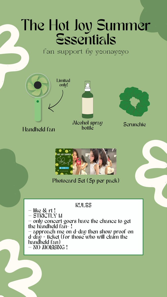 ꒰뜨거운 날들이여 모두 다 Annyeong !꒱

R to V in Manila: Joy Fan Support by yeonayeyo

☆ for joyfuls &amp; luvies ♡ 
☆ limited qty, 1:1 only! 
☆ when - 05/07 
☆ where -  MOA 
☆ rules - check pubmat 
☆ will priv on d-day •ᴗ•

#RedVelvet4thConcert_RtoV #RedVelvetinMNL2023