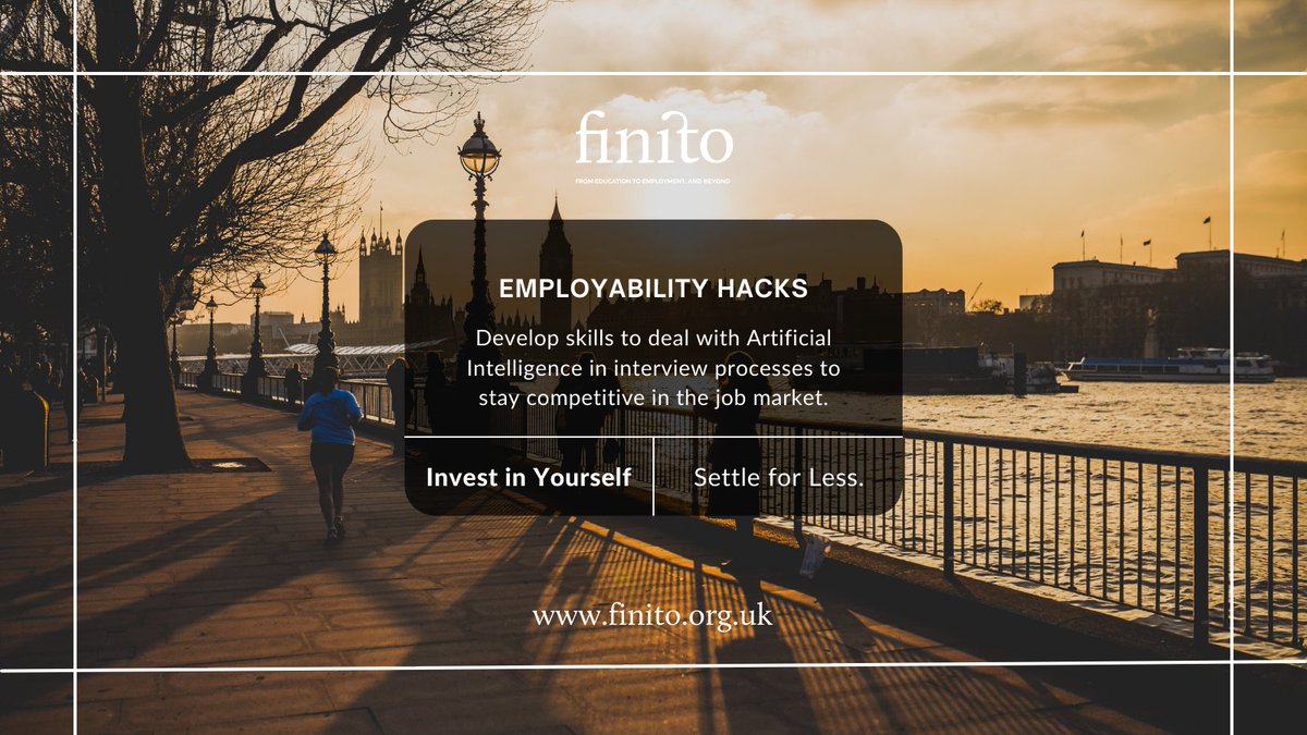 finito's tweet image. Artificial Intelligence is changing the job market. Stay ahead of the game and develop skills to deal with AI in interview processes. #AIInterviews #JobMarket