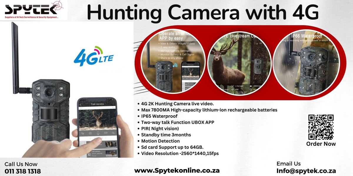 SpytekSA's tweet image. #huntingcamera #4Gcamera #podcastandchillwithmacg  #HiddenCameras #spycamera #spyteksa #spytek
