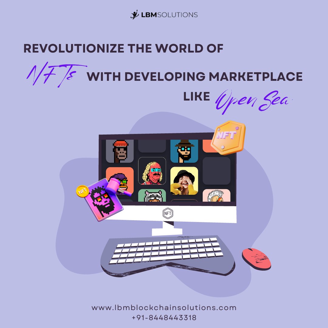 LBMsolutions_'s tweet photo. Revolutionize the world of #NFTs with developing Marketplace line #opensea !"
๐ :- https://t.co/tK7h85FYjw
๐:- +91-8448443318
#Blockchain #NFT #nftcommunity #nftartwork #nftdevelopmentcompany #nftnews #nftcommunity #whitelabel #nftmarketplace #nftmarketplacedevelopment https://t.co/mn2pA5EU5W