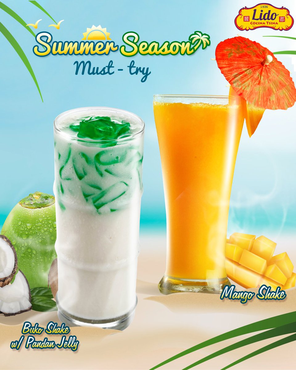 What makes summer more special? Is it the colors? It is the warmth? It’s the summer season must-try just like Lido’s summer coolers.

#LidoCocinaTsina #LidoDelivery #ChineseCuisine #summercoolers #BeatTheHeat2023
