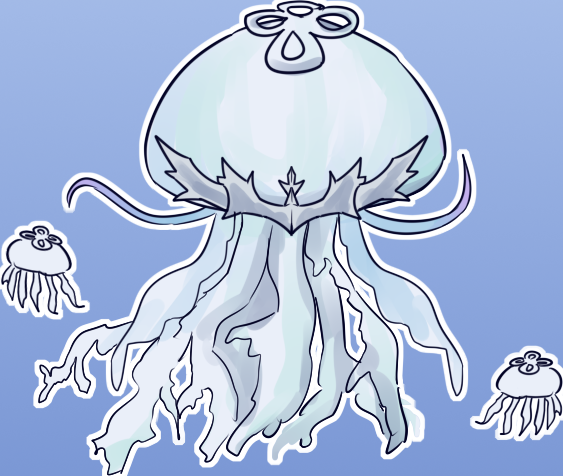 「Day 89: JellyfishA day where I'm too laz」|Mininuffles | Commissions Open!のイラスト