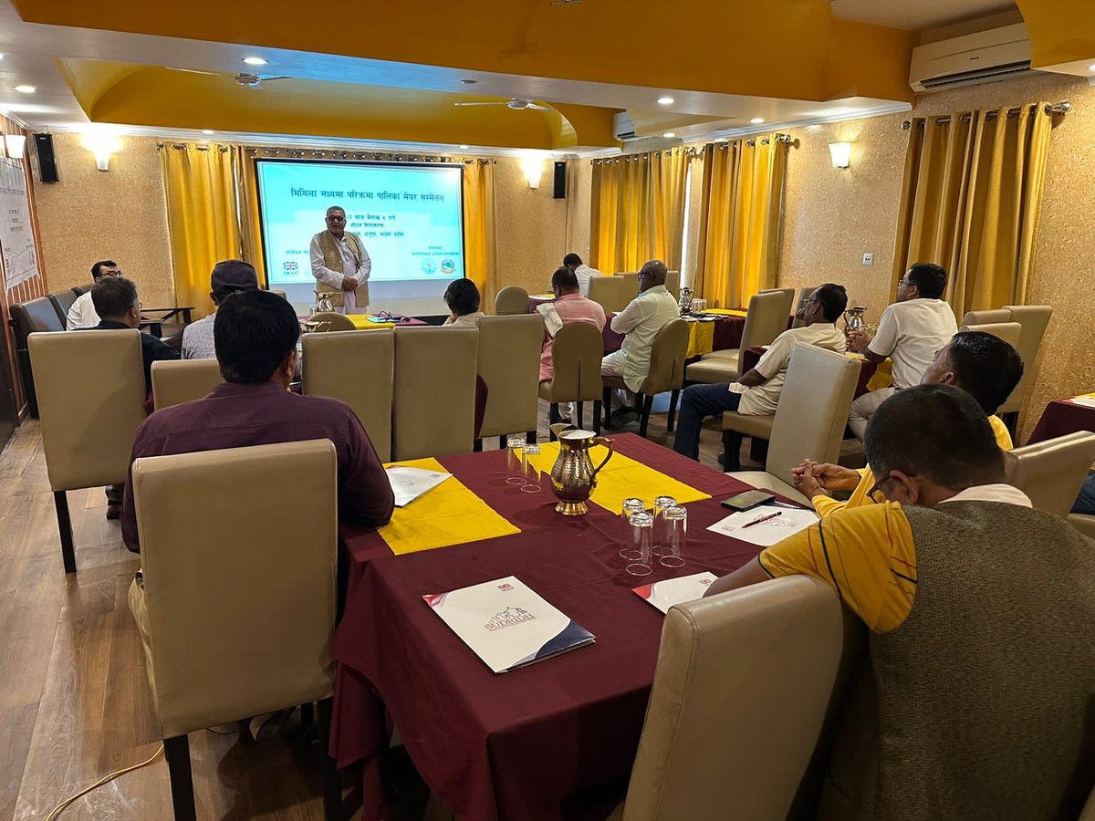 Mayors, Deputy Mayors and CAOs of 12 #localgovernments convene today for the Mithila Circuit Mayor Conference (MCMC) in Janakpurdham. Aim of the conference is to develop #commonunderstanding on #tourismdevelopment by branding of religious walk through the circuit. @UKinNepal