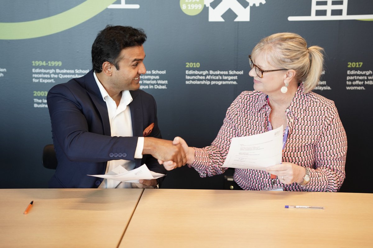 Excited to announce that Edinburgh Business School Dubai has signed a Memorandum of Understanding (MoU) with the <a href="/TheMENAFintech/">MENA FINTECH ASSOCIATION</a> Association (MFTA) to collaborate on a vast range of initiatives and programs related to fintech and sustainability.