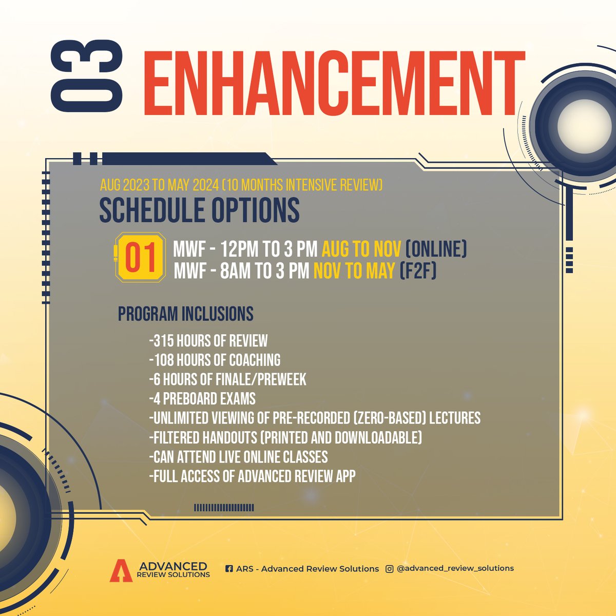 ARSCPAReview's tweet photo. Attention aspiring CPAs! We are still accepting enrollment for the upcoming CPALE in Oct 2023 and May 2024!
Come with us and be the next CPA with ARS, register here:
📷https://t.co/I4qPTGxD7V
#AdvancedReviewSolutions #CPAboardexam #JoinTheCommunity #SucceedWithUs https://t.co/Oo5DSXqmEm