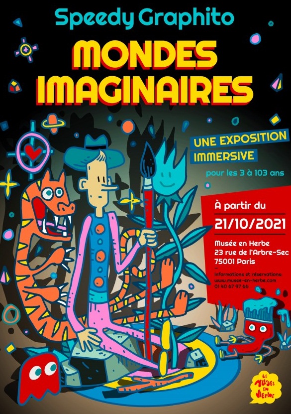 KilianAnost's tweet photo. Mondes imaginaires #Museeenherbe #Mondesimaginaires #Expo #SpeedyGraphito #Art #Peinture #Sculpture #StreetArt https://t.co/Vct5bZsQR9