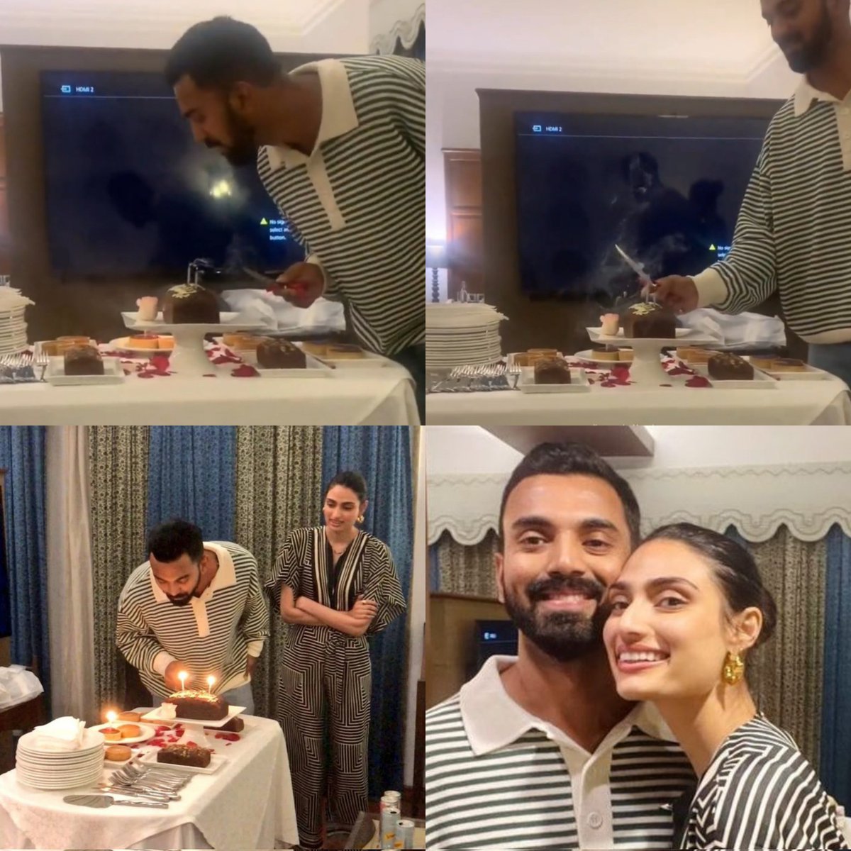 Pictures from bossman KL Rahul's 31st birthday celebration with his wife, last night ❤️
#HappyBirthdayKLRahul