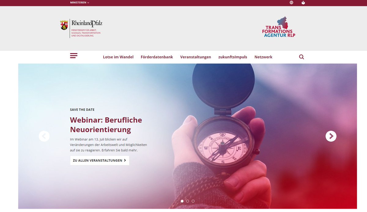 TransformRLP's tweet image. Unsere neue Webseite ist online! Auf der Seite transformationsagentur.rlp.de informieren wir über interessante Veranstaltungen, passende Unterstützungsangebote sowie aktuelle Trends im Wandel der Arbeitswelt. #transformRLP