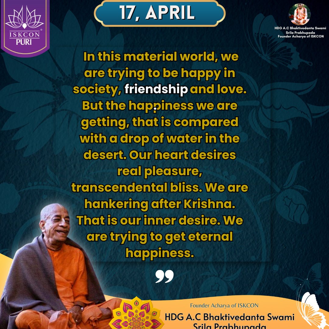 iskconpuri12's tweet photo. Srila Prabhupada Nectar
#scriptures #gitaquotes #bhagavadgitaquotes #srilaprabhupadaquotes #srilaprabhupada #spquotes #inspirationalquotes #religion #religiousquotes #iskconquotes #srilaprabhupadanectars https://t.co/gSpKIwjDU0