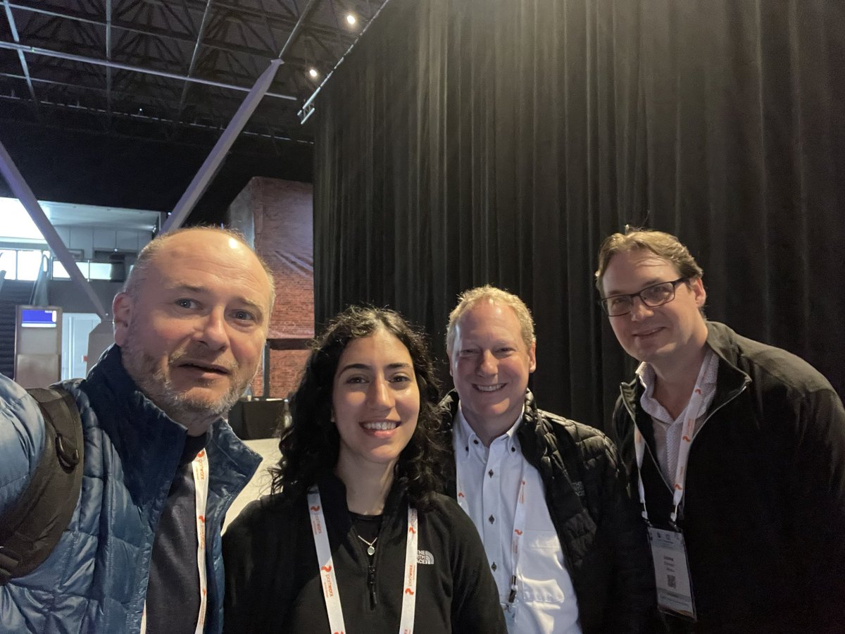 P_Ensarguet's tweet photo. Best partners in crime ready for our @KubeCon_ #CNTelcoDay panel session talking @LF_Europe project #Sylva and #Sustainability 🚀 @NikiMnldk @timirnich @jonnesoininen at #KubeConEU #CloudNativeCon https://t.co/lorv3N6rZ1
