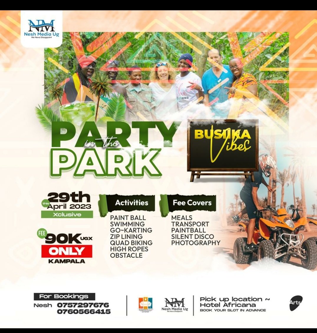 kamoga_pius's tweet image. Have you ever visited #ExtremeAdventurePark in Busiika?.
Now as we End April we shall have the #PartyInPark in Double Decker bus at only 90k.
With enjoying different activities like 
🍼Paintball 
🍼Silent disco
🍼Photography
🍼Meals.

Now get your slot today.