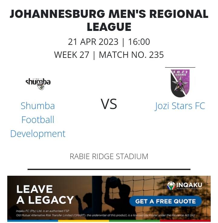 ShumbaFootballD's tweet photo. Our Next League Encounter will be at home this coming Friday

Details 📷📷📷

@inqaku 
@Hollywoodbets 
@SAFA_net 
@midrandLFA https://t.co/RwHDJSJnQ2