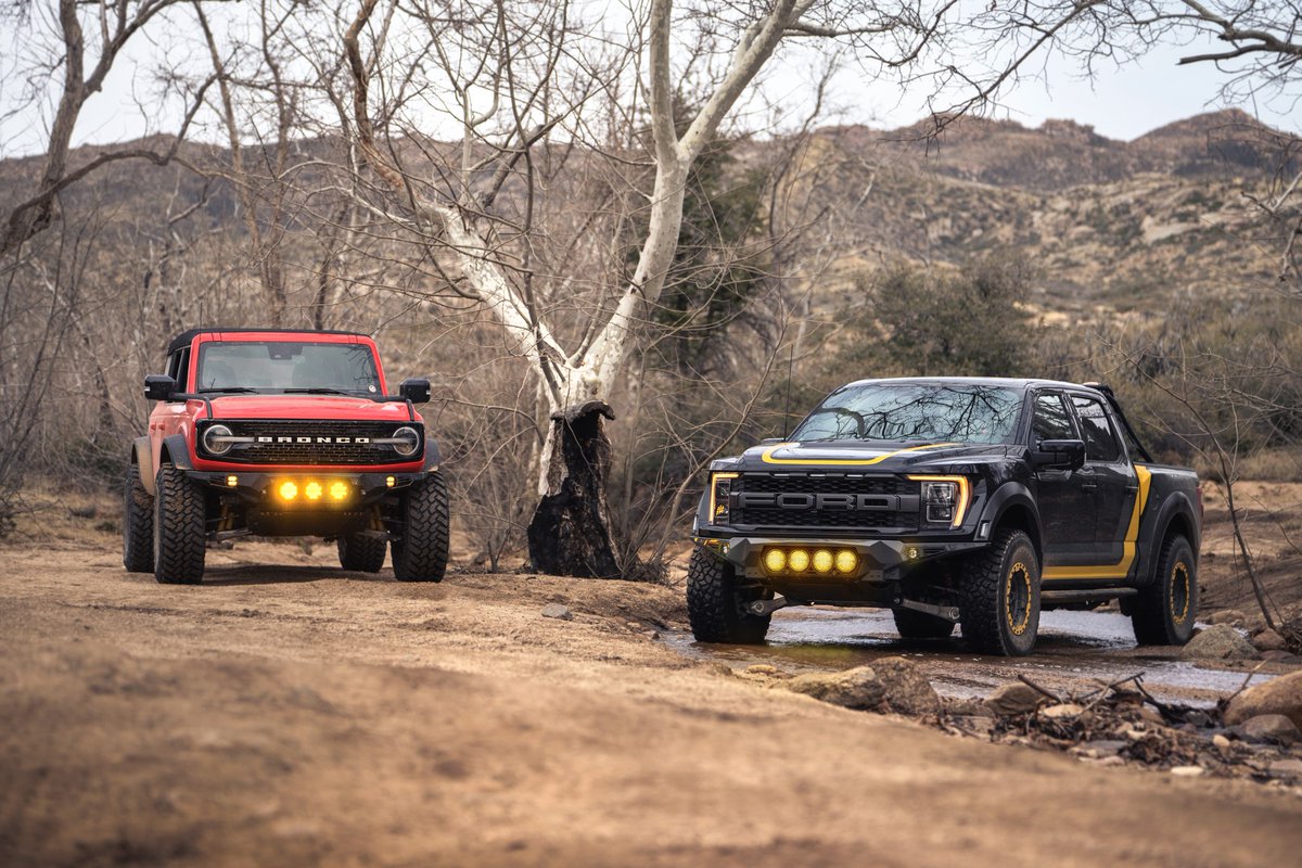 Which rig would you choose? 🤔

#offroading #ford #fordbronco #addictivedesertdesigns #fordtrucks #rigidindustries #fordraptor #trucklife #4wdaction #offroadadventures #broncolife #f150raptor