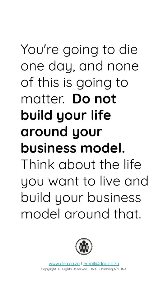 DNABusinessZA's tweet photo. Stuck on your business model?  Well designed business models enable us to reach our commercial goals without giving up or infringing on our personal ones.  We can help: https://t.co/V9SBrm0QG2 https://t.co/49x68e1zjF