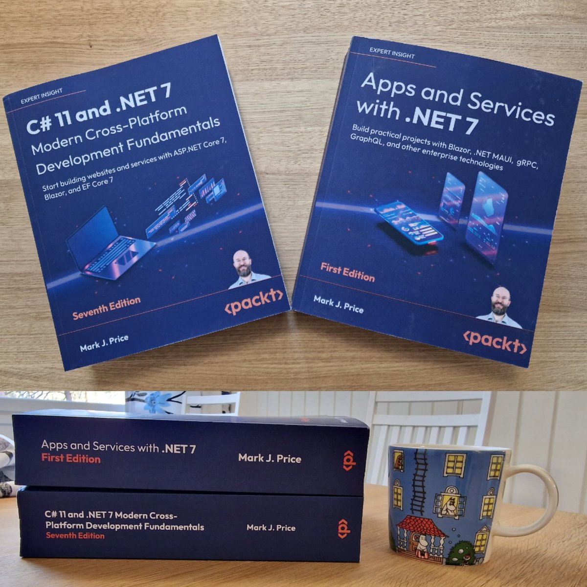 Something for this spring. Two new books from @markjprice with @PacktPub. #ohjelmointi #azure #microsoft #developer #programming #dotnet