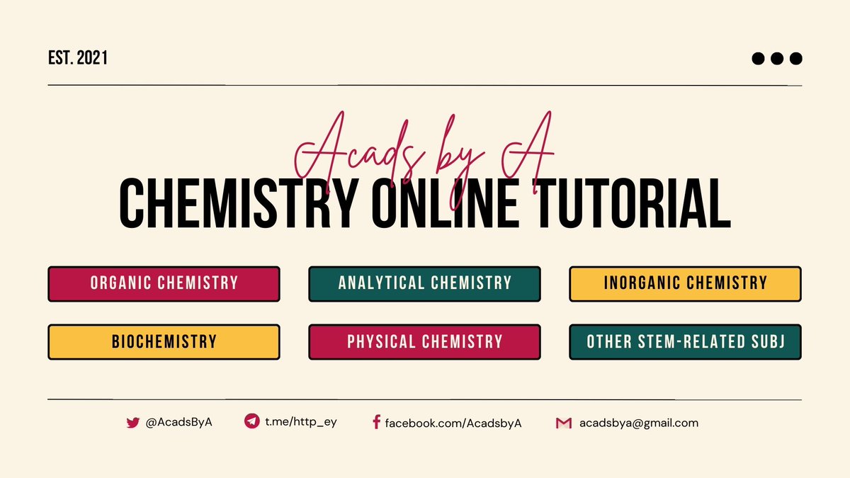 AcadsByA's tweet photo. Hello, Commstwt 🦩 Ey is now open for chemistry online tutorial. Feel free to send me a DM to inquire #EyGotYou !! ♥︎

🏷️: lab report organic chem analytical naming balancing nomenclature biochemistry reporting chemistry lf client laboratory report anachem biochem orgchem https://t.co/DTDZBaCb2D
