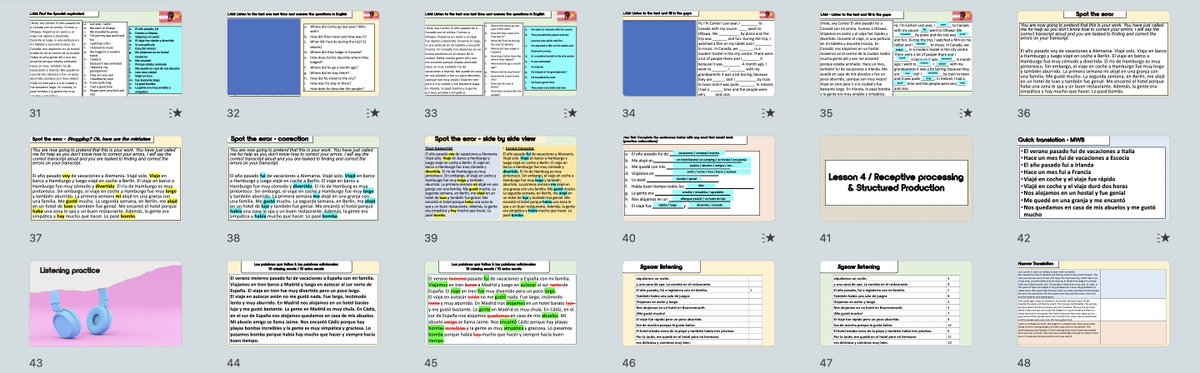 NC_Languages's tweet photo. I have made some tweaks to my French GCSE resources on TES (1-10, including the Holiday unit). If you've downloaded them before, please redownload them as it has been updated =) 
Also, GCSE Spanish unit on Holidays has just been added (link in bio). Preview below! https://t.co/0IJ6h1szSy