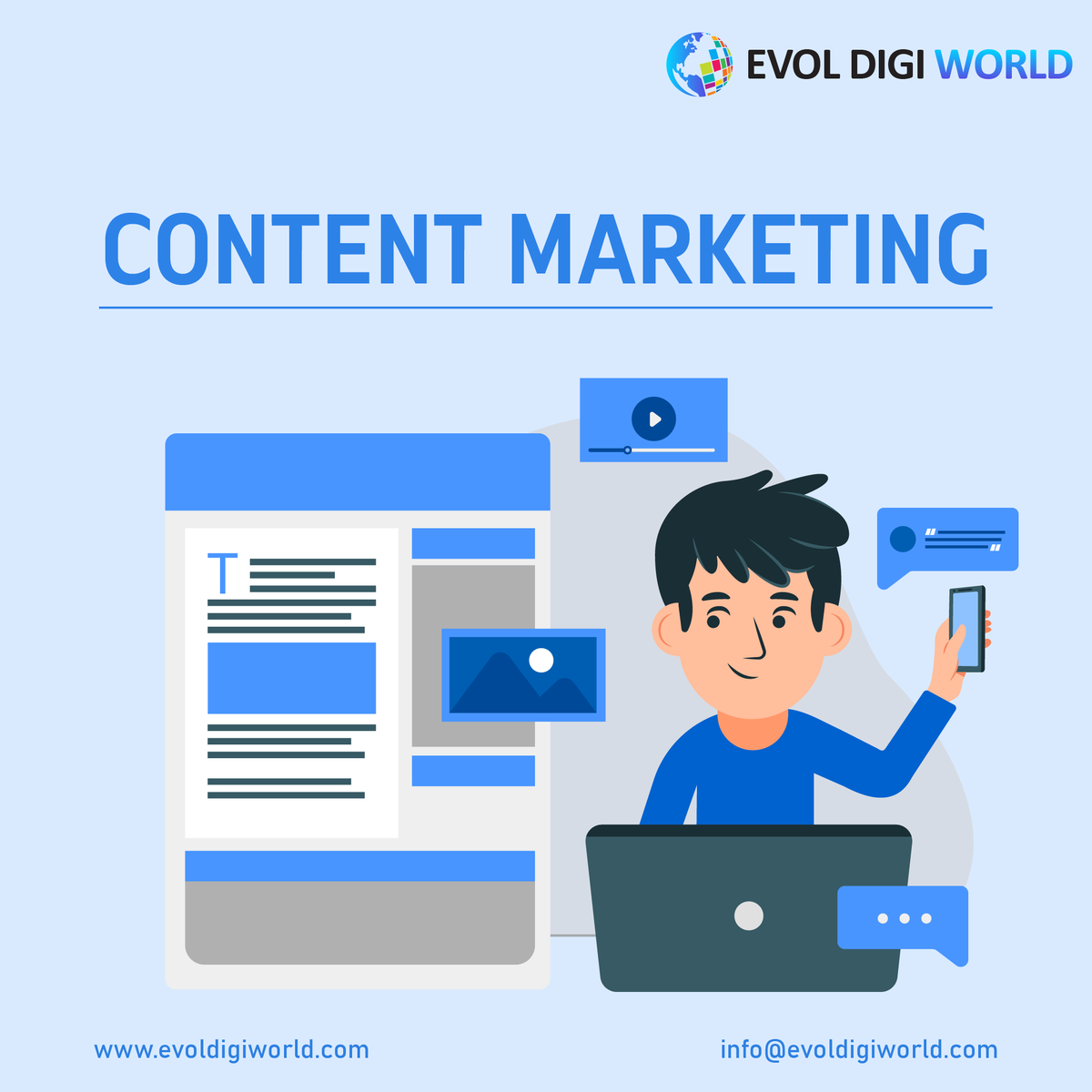 Crafting Compelling Content that Resonates with Your Audience: Our Guide to Successful Content Creation.
.
.
#evoldigiworld #contentmarketing #creationunique #content