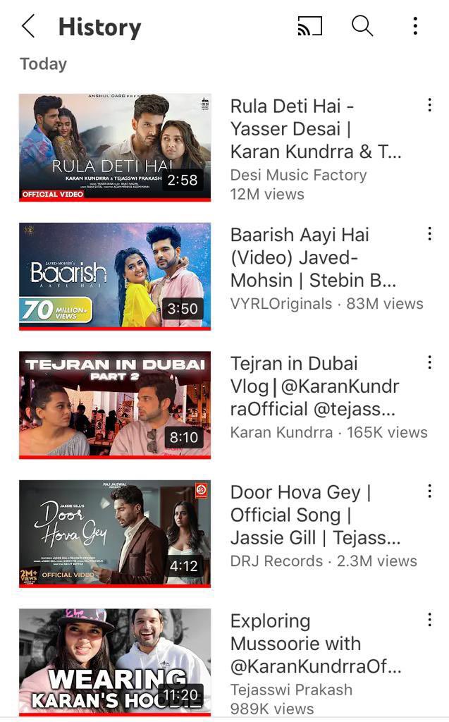 Streaming 🥰❤️ 
#DoorHovaGey #BaarishAayiHai #RulaDetiHai & vlogs 
#TejRan 
#TejasswiPrakash #KaranKundrra