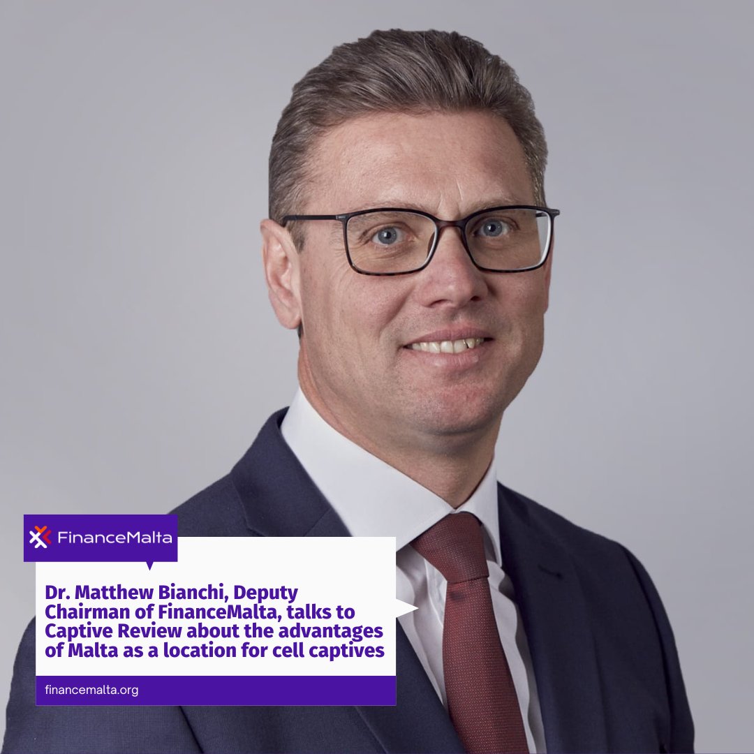 FinanceMalta's tweet photo. Dr. Matthew Bianchi, the Deputy Chairman of FinanceMalta, recently spoke to the Captive Review about the numerous advantages that #Malta offers as a location for cell captives.
Read the article π https://t.co/PsWUHVoY1w
#CellCaptive #CaptiveInsurance #Insurance https://t.co/WmmeSHeXr6