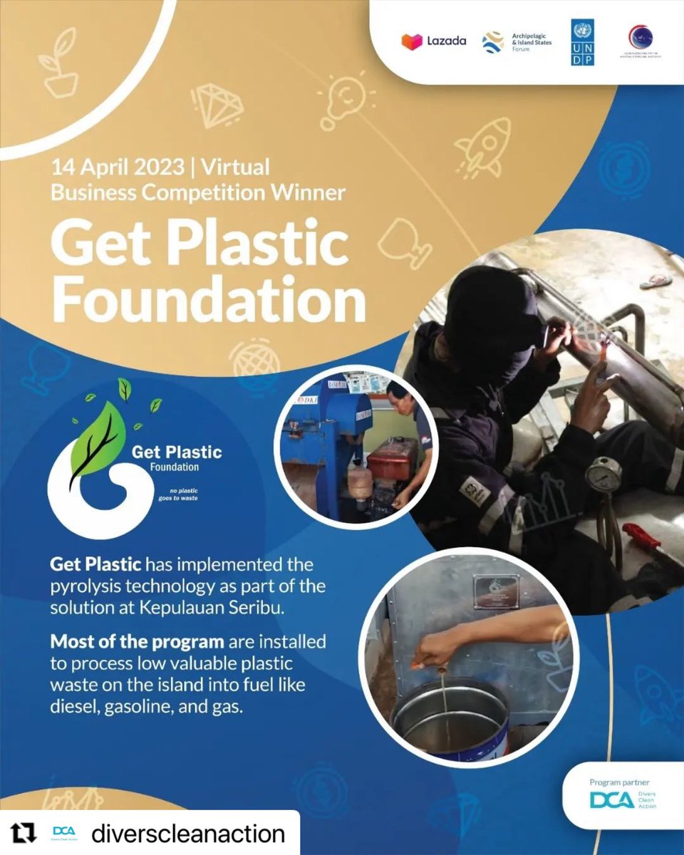 Energizing Island Transportation From Low Value Plastic Waste on Harapan Island♻️🏝️ 

Thanks to <a href="/aisforum/">AIS Forum</a> @diverscleanaction for the great opportunities, let’s energized the island transportation from plastic waste processing output!
