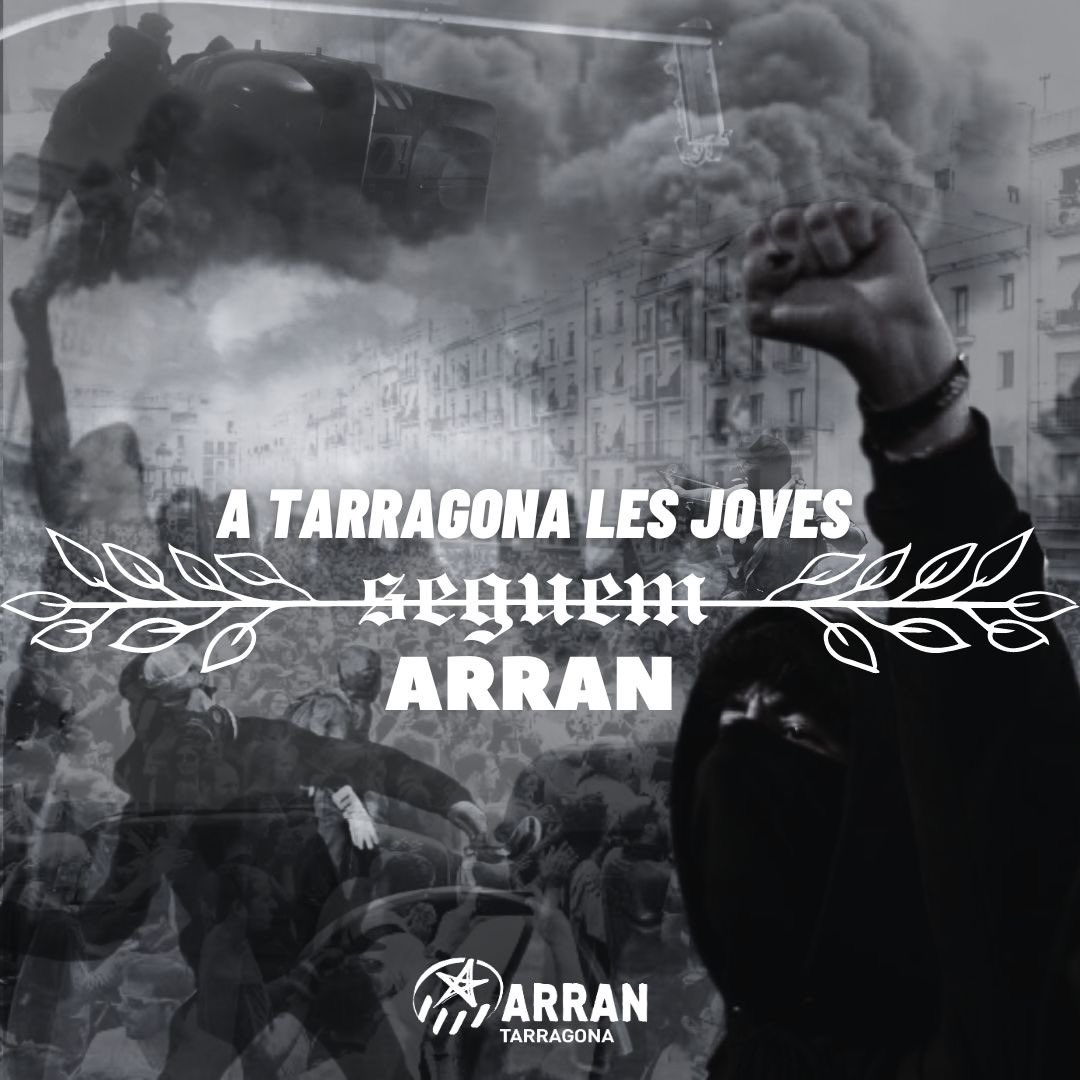 A #Tarragona les joves seguem #Arran 🔥⚒️

‼️El jovent de Tarragona ens organitzem engegant un nou nucli d’ <a href="/Arran_jovent/">Arran</a> , per uns Països Catalans independents, socialistes i feministes.
Organitza’t i lluita! ✊🏼