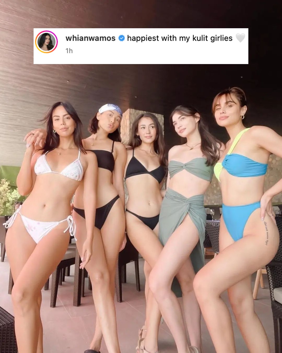 PhilSTAR L!fe on X: "Hotness overload! 🔥 LOOK: #RhianRamos, #MichelleDee,  #MaxCollins and #JaninaManipol flaunt their sexy figures as they take a  groufie for their girls bonding. “Happiest with my kulit girlies,” Rhian