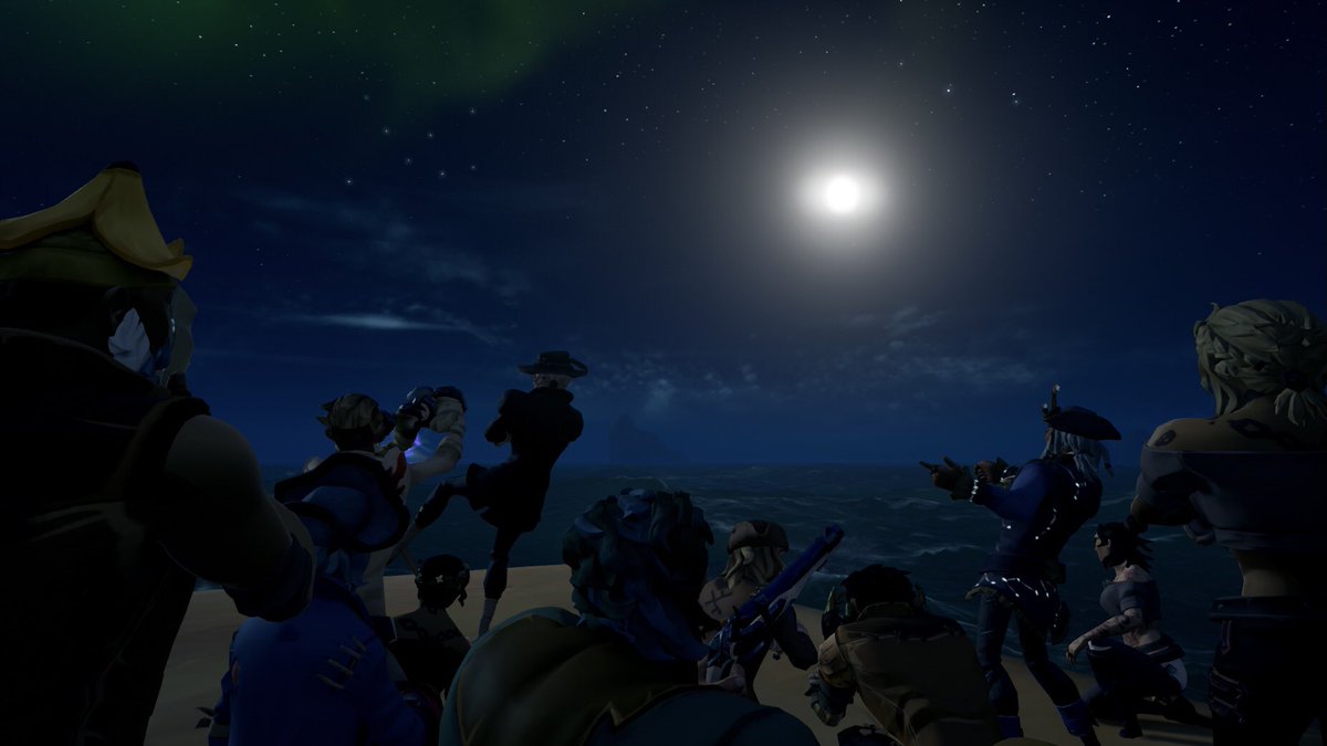 “Regardless of what you enjoy in our wonderful Sea of Thieves whether it’s doing some quests, Fighting hoards of skeletons or other pirate crews, We can all sit together and enjoy the beautiful scenery our world offers”

Theme: Moonlight 
#SoTShot <a href="/SeaOfThieves/">Sea of Thieves</a> #SeaOfThieves