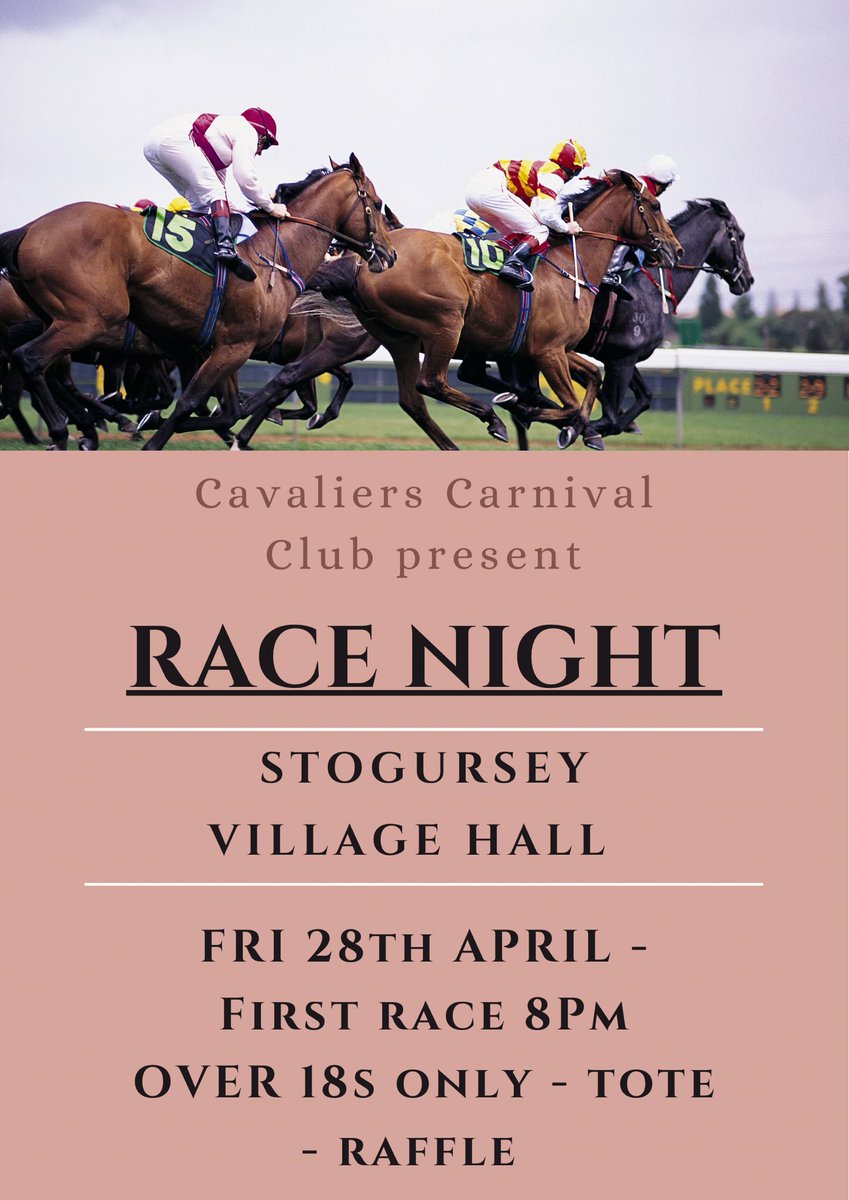 CavaliersCC1's tweet photo. Our next event @stogursey come along and have a flutter. #carnival #fundraising https://t.co/bxXe76gpNp