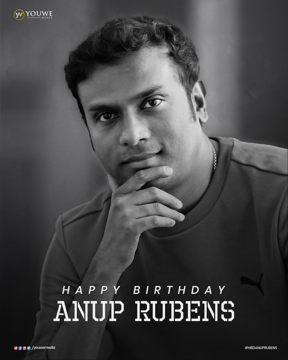 Wishing the successful musical missile @anuprubens a very Happy Birthday🥳✨

May you continue to enthrall us with your soulful music🎉🎶

#HBDAnupRubens #AnupRubens #HappyBirthdayAnupRubens #YouWeMedia