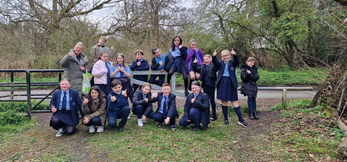 CalderFriends's tweet photo. Lovely morning with the p6'from @highblantyreps1 yesterday. Many of these kids were involved in the @WoodlandTrust #GreenTreeAward several years ago. Great to see them still appreciating our Calder. Lots of chat about #litter. Clever kids don't want it in the river @KSBScotland https://t.co/glPCbLFBpj