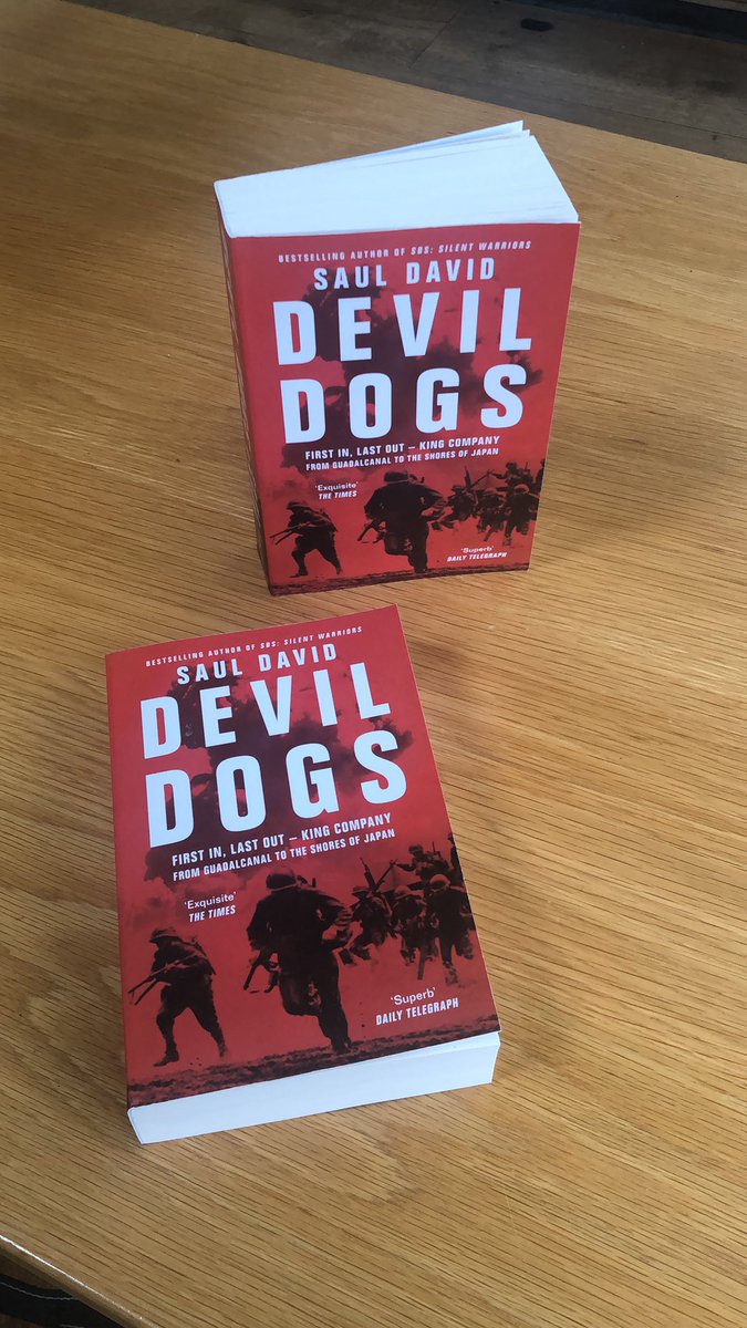 sauldavid66's tweet photo. The DEVIL DOGS paperback has just arrived! Looks fantastic and is out on 25 May. Thanks to @ArabellaPike and her wonderful team @WmCollinsBooks https://t.co/UwB805xNlN