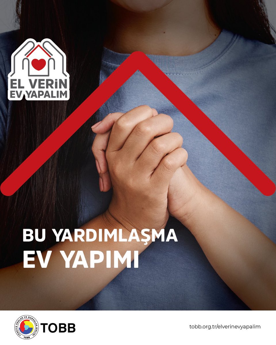Bu Yardımlaşma Ev Yapımı.

Azı çoğu yok.

Elinizden ne gelirse.

#ElverinEvyapalım 

Depremzede vatandaşlarımızı yeni yuvalarına kavuşturalım.

👇
tobb.org.tr/elverinevyapal…