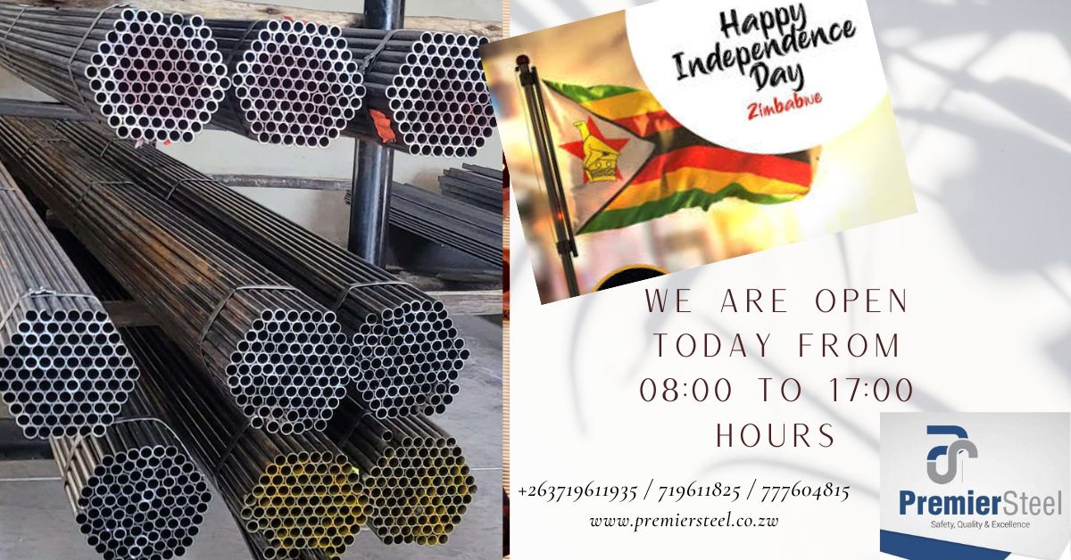 A #happyindependenceday2023 #Zimbabwe. Please check out our opening hours today for your convenience. #Steel