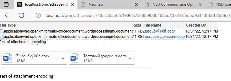 mpradny's tweet photo. Domino 12.0.2FP1 and it contains another set of fixes for XPages attachments. Here are examples of download control in 12.0.2 and 12.0.2FP1 - with data coming from an email. https://t.co/tqQjAkWItl
