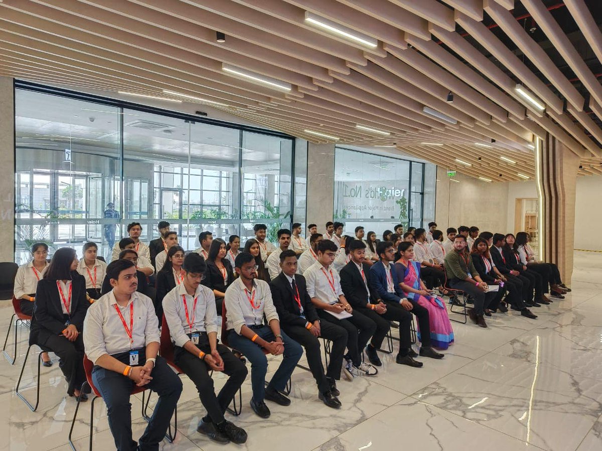 KCCinstitutes's tweet photo. KCC Institute of Legal &amp; Higher Education, Greater Noida organized an Industrial Visit to #HAIER Appliances India Private Limited, Gr. Noida on 17 April 2023 for students of BBA and BCOM(H). 

#kcciilhe #kccitm #ggsipu #ipuniversity #aktu #bba #bca #bajmc #bcomh #btech https://t.co/2ZspOEiDsn