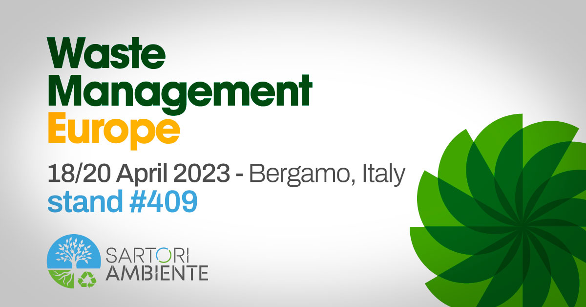 Inizia oggi <a href="/wme_expo/">wme_expo</a> : fiera e conferenza europea per la gestione dei rifiuti e l’economia circolare.
Sartori Ambiente sarà presente insieme a @FiorentiniGroup e <a href="/Terranova_sw/">Terranova</a> per illustrare tutta la filiera. 
 wme-expo.com/it/
#SartoriAmbiente