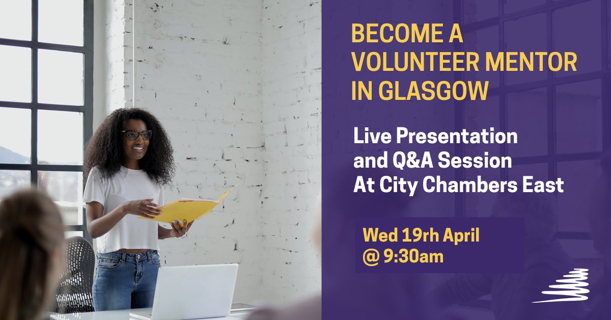 📣 Our live, in-person Info Session is coming up in Glasgow!

Join us at Glasgow City Chambers East (40 John St, Glasgow G1 1JL) tomorrow at 9:30am to learn more about our award-winning mentoring programme. 🌟

RSVP here: bit.ly/3MIwM7F