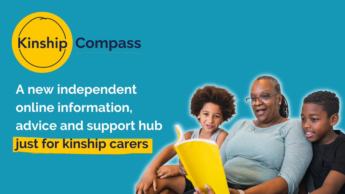🎉We're thrilled to announce the launch of our new independent online information, advice &amp; support hub just for #KinshipCarers–Kinship Compass.
Kinship Compass offers tailored information, expert advice &amp; opportunities to connect with other carers.
Visit: loom.ly/93QtwnE