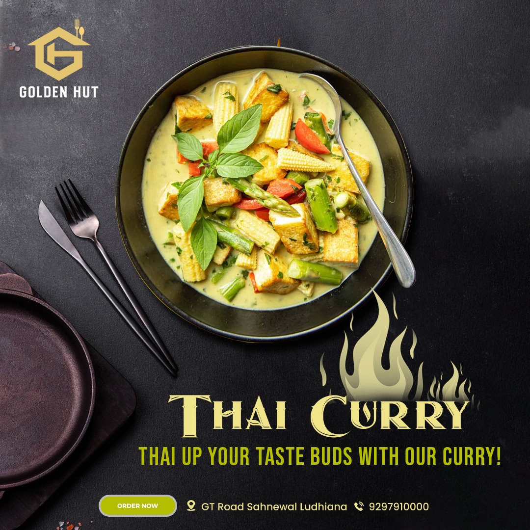 GoldenHut3's tweet photo. Get your spice on with our Thai Curry!

A perfect blend of heat and flavor that will keep you coming back to your favourite chilling destination- The Golden Hut!

#ThaiCurry #GoldenHut #ChillingDestination #Foodie #TasteBuds #AuthenticThaiFood https://t.co/r3jkGnj5pS